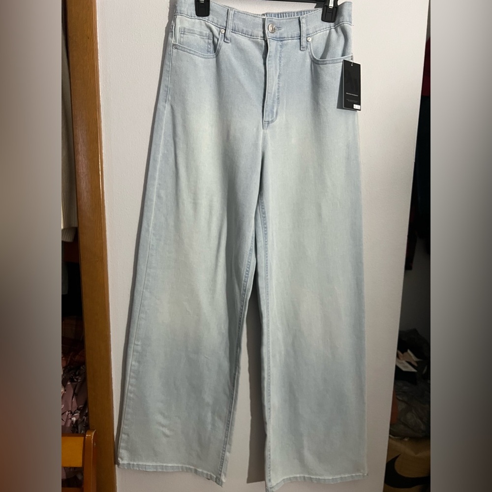 Nine West Sky Blue Wide Leg Jeans